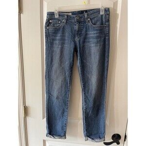 AG Adriano Goldschmied Jeans Women's 27R The Stevie Roll Up Slim Straight Denim